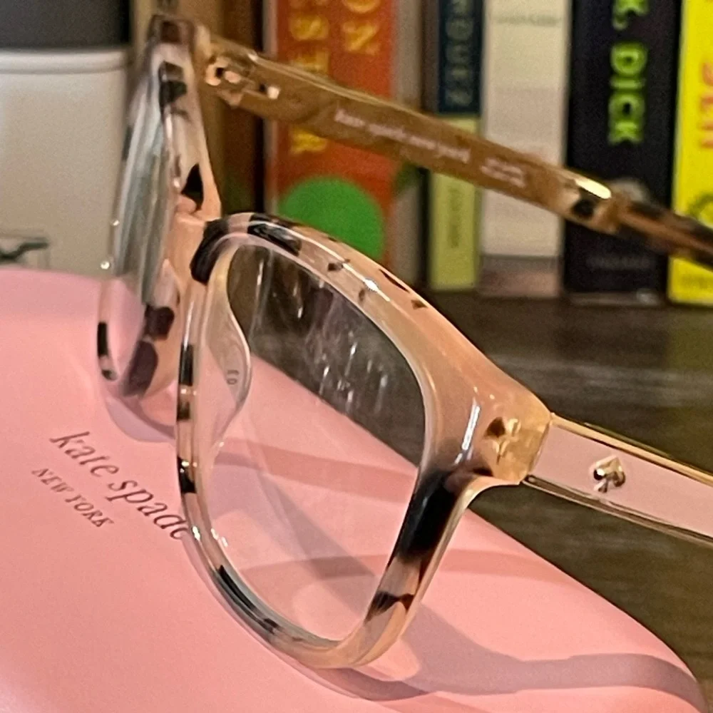 KATE SPADE Angelisa, Color S14 135 Pink Tortoise, Eyeglasses & Case ♠️
